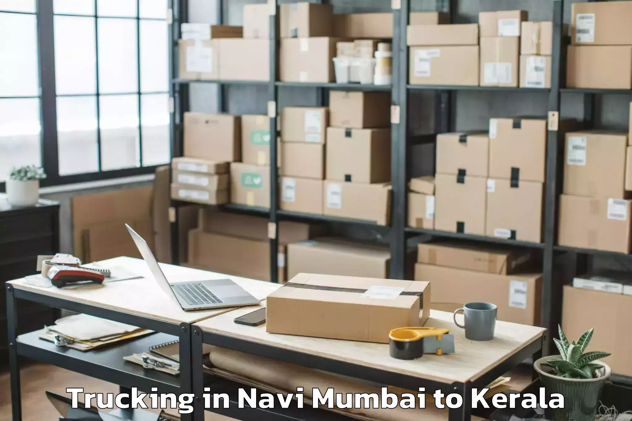 Top Navi Mumbai to Venjaramoodu Trucking Available